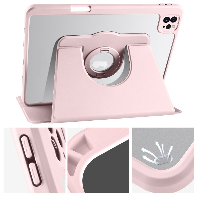 For iPad Pro 11 2025 / 2024 Acrylic 360 Rotation Detachable Leather Tablet Case