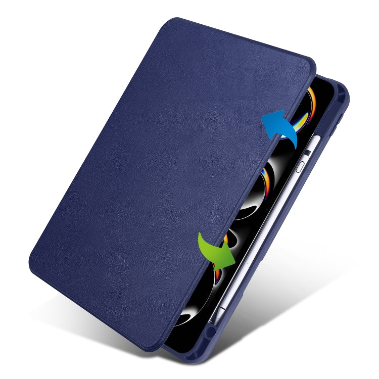 For iPad Pro 11 2025 / 2024 Acrylic 360 Rotation Detachable Leather Tablet Case
