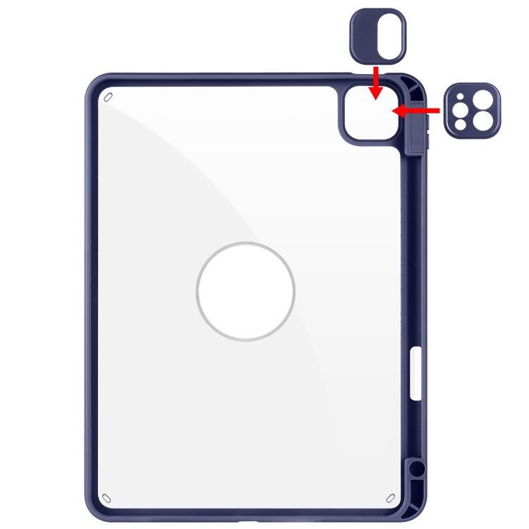For iPad Pro 11 2025 / 2024 Acrylic 360 Rotation Detachable Leather Tablet Case