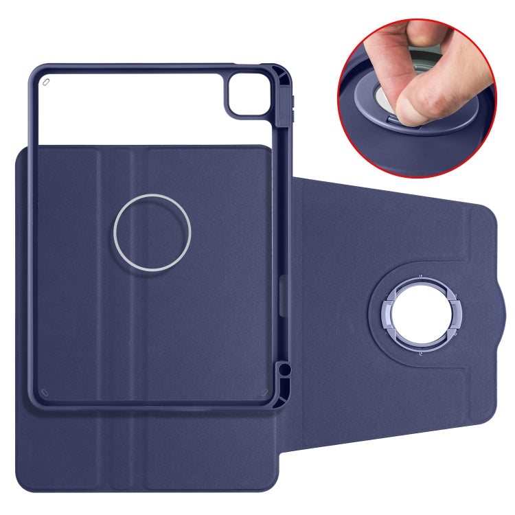 For iPad Pro 11 2025 / 2024 Acrylic 360 Rotation Detachable Leather Tablet Case