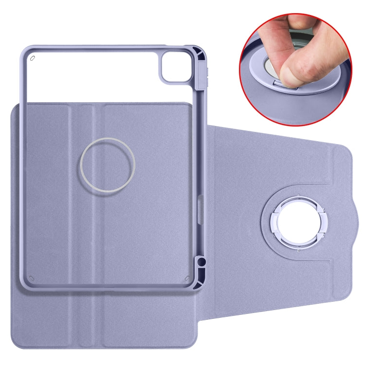 For iPad Pro 11 2025 / 2024 Acrylic 360 Rotation Detachable Leather Tablet Case