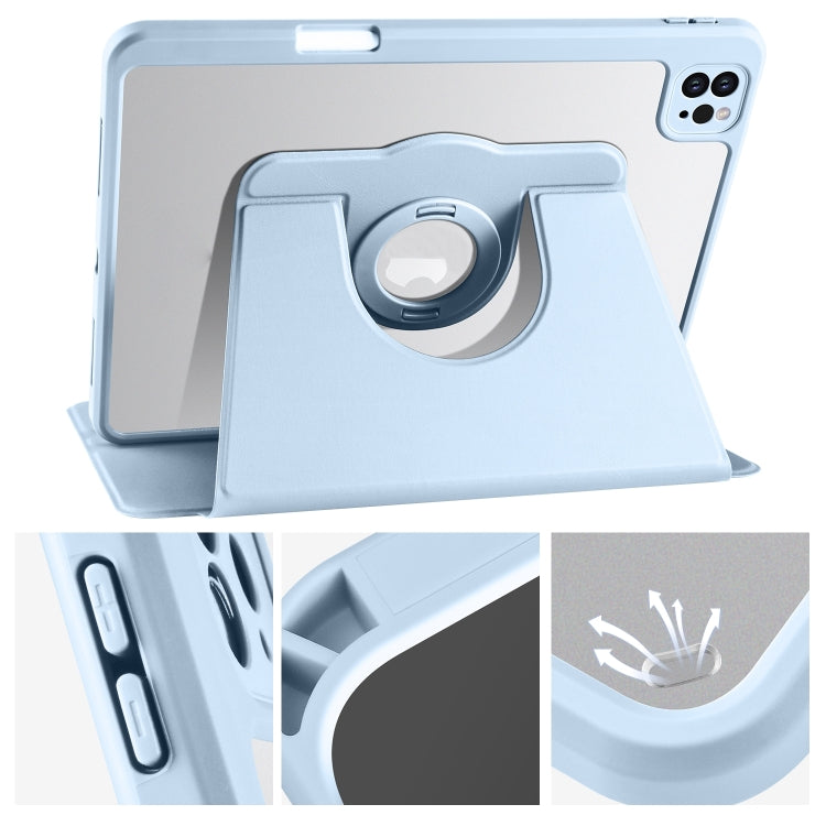 For iPad Pro 13 2025 / 2024 Acrylic 360 Rotation Detachable Leather Tablet Case