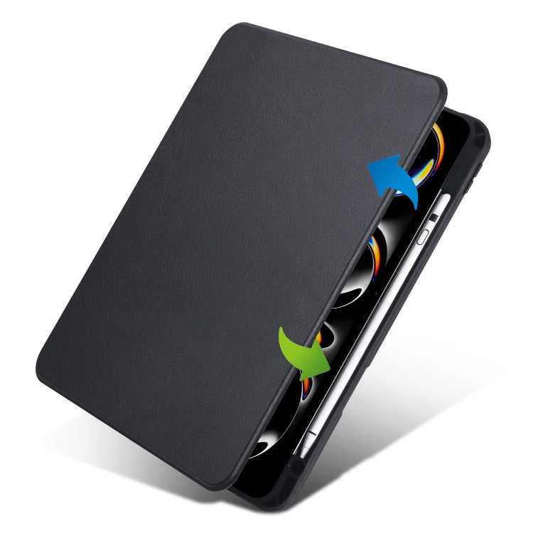 For iPad Pro 13 2025 / 2024 Acrylic 360 Rotation Detachable Leather Tablet Case