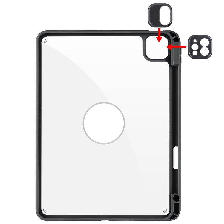 For iPad Pro 13 2025 / 2024 Acrylic 360 Rotation Detachable Leather Tablet Case