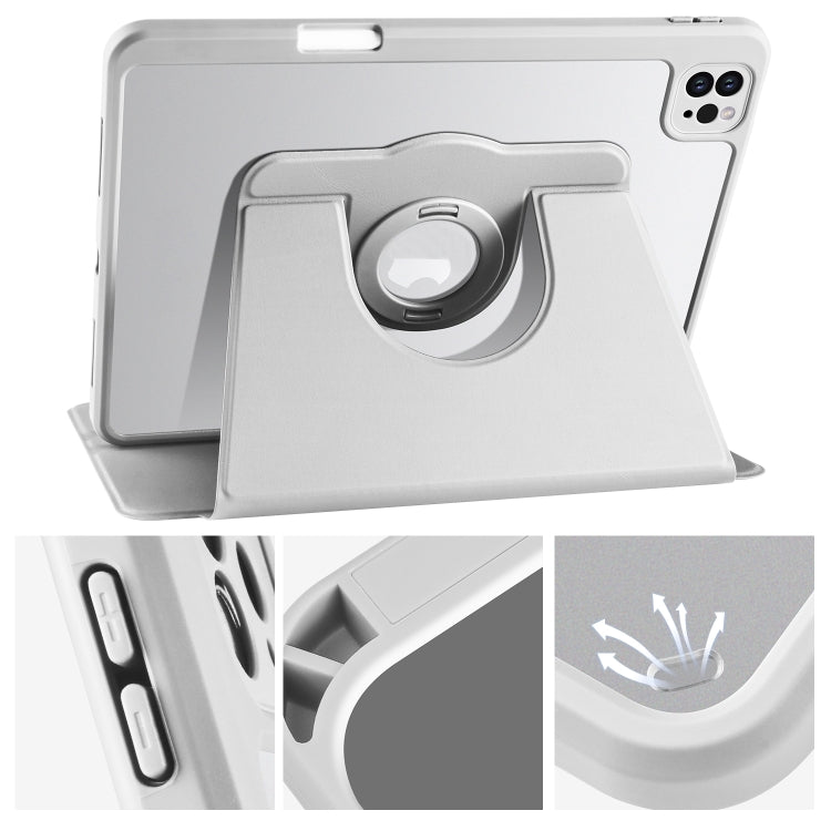 For iPad Pro 13 2025 / 2024 Acrylic 360 Rotation Detachable Leather Tablet Case