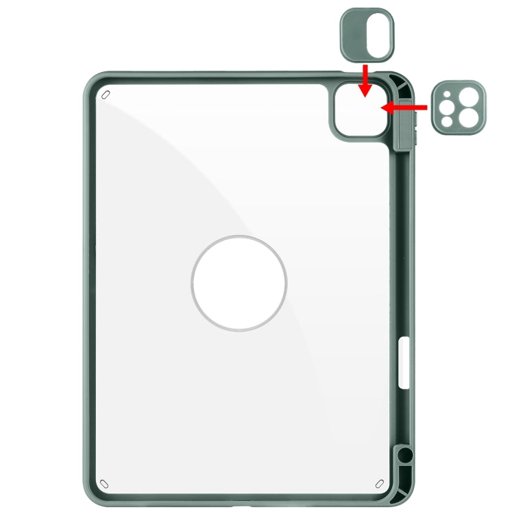 For iPad Pro 13 2025 / 2024 Acrylic 360 Rotation Detachable Leather Tablet Case