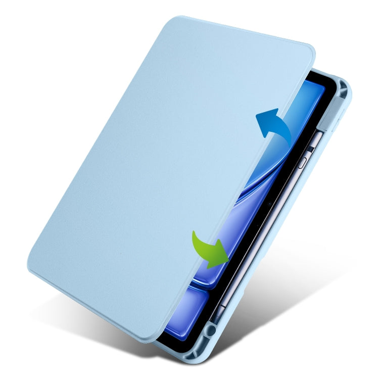For iPad Air 13 2026 / 2025 / 2024 Acrylic 360 Rotation Detachable Leather Tablet Case