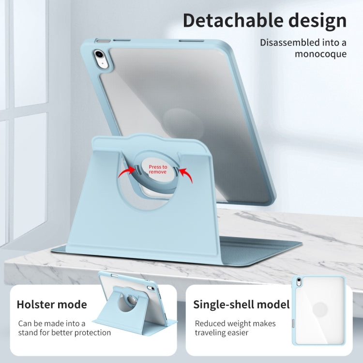 For iPad Air 13 2026 / 2025 / 2024 Acrylic 360 Rotation Detachable Leather Tablet Case