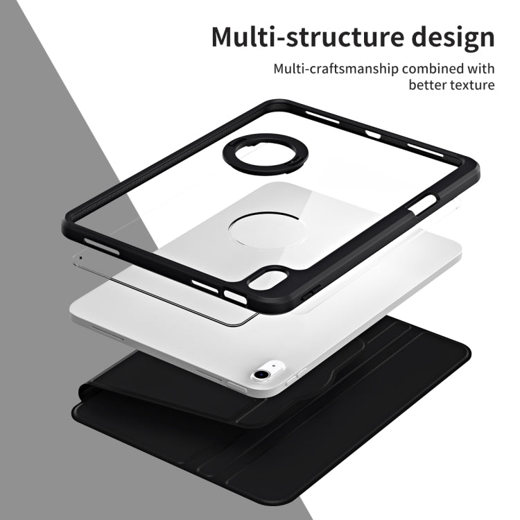 For iPad Air 13 2026 / 2025 / 2024 Acrylic 360 Rotation Detachable Leather Tablet Case