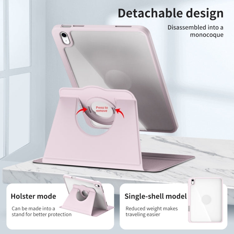 For iPad Air 13 2026 / 2025 / 2024 Acrylic 360 Rotation Detachable Leather Tablet Case