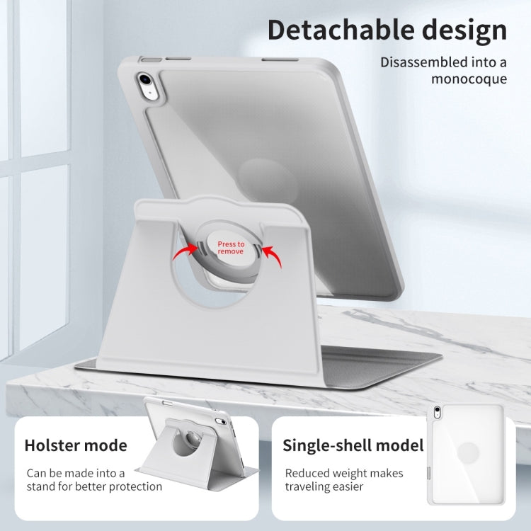 For iPad Air 13 2026 / 2025 / 2024 Acrylic 360 Rotation Detachable Leather Tablet Case