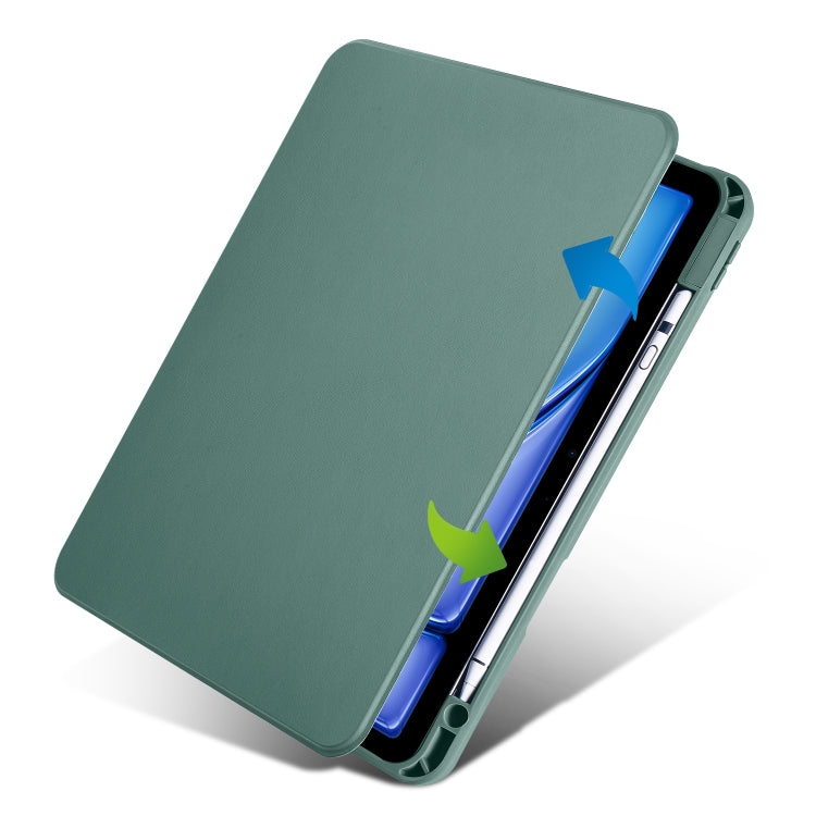 For iPad Air 13 2026 / 2025 / 2024 Acrylic 360 Rotation Detachable Leather Tablet Case