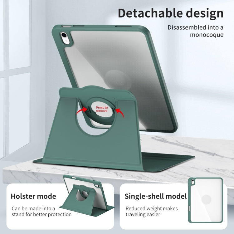 For iPad Air 13 2026 / 2025 / 2024 Acrylic 360 Rotation Detachable Leather Tablet Case