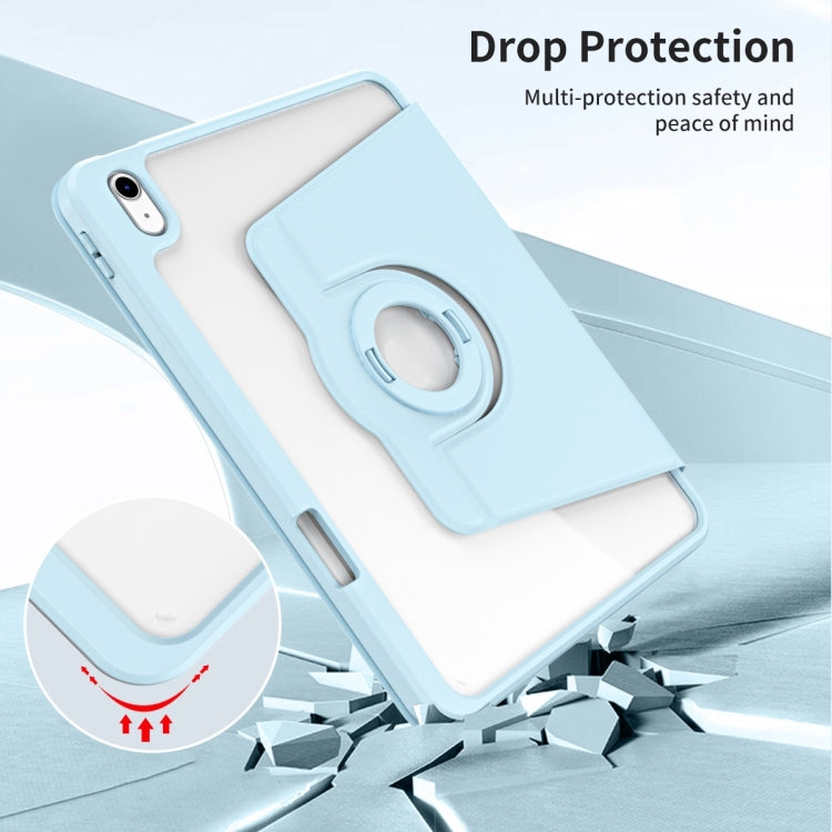 For iPad Air 11 2026 / 2025 / 2024 Acrylic 360 Rotation Detachable Leather Tablet Case