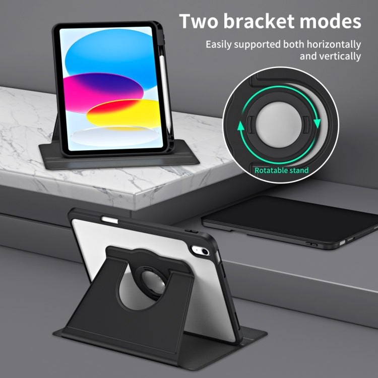 For iPad Air 11 2026 / 2025 / 2024 Acrylic 360 Rotation Detachable Leather Tablet Case