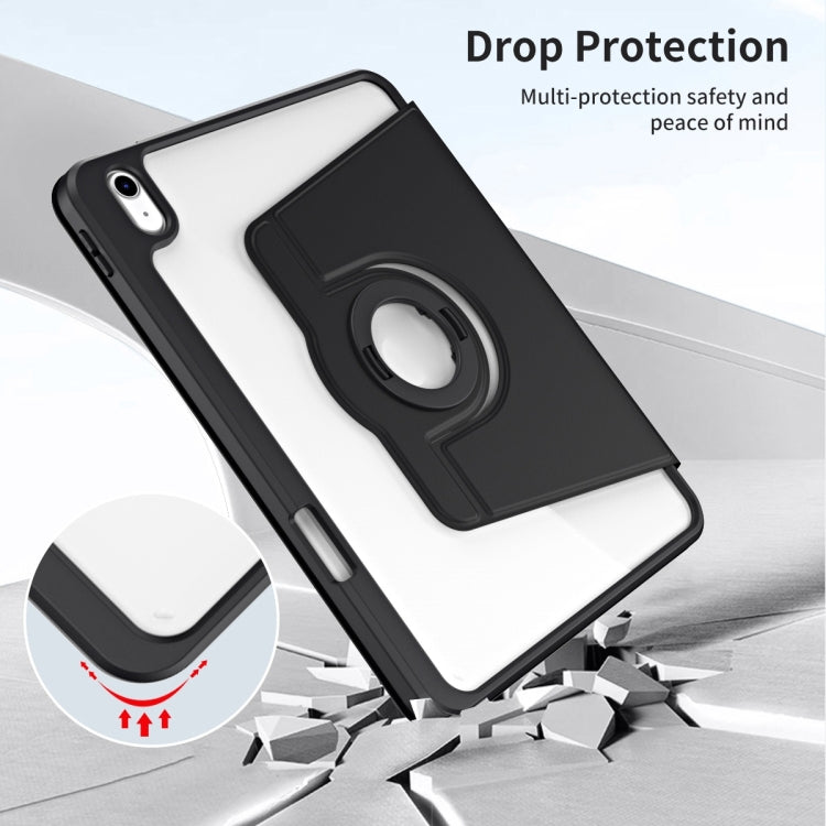 For iPad Air 11 2026 / 2025 / 2024 Acrylic 360 Rotation Detachable Leather Tablet Case