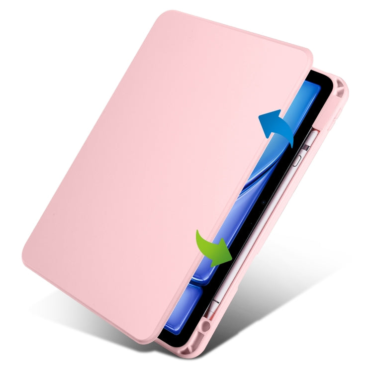 For iPad Air 11 2026 / 2025 / 2024 Acrylic 360 Rotation Detachable Leather Tablet Case