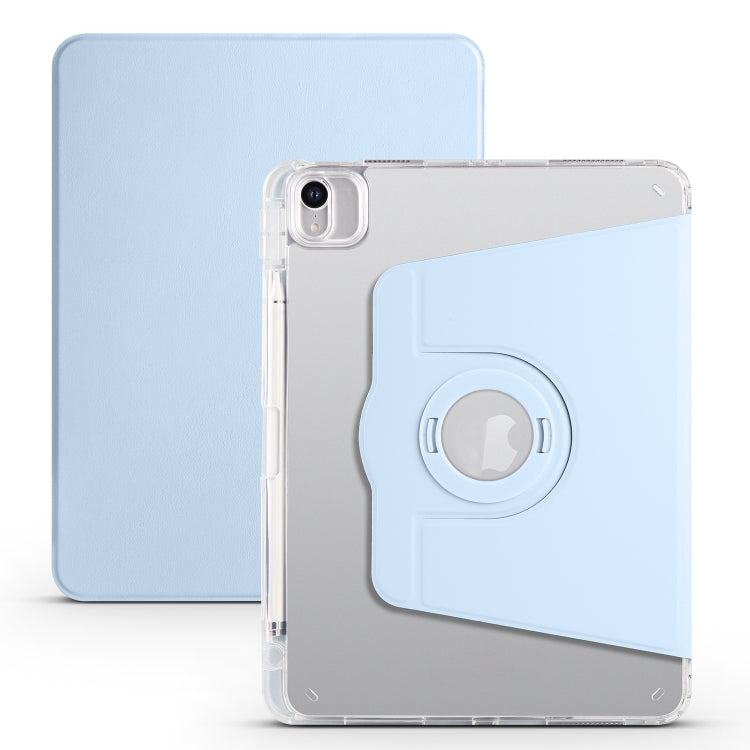 For iPad Pro 11 2022 / Air 10.9 2022 Clear Acrylic 360 Rotation Detachable Leather Tablet Case