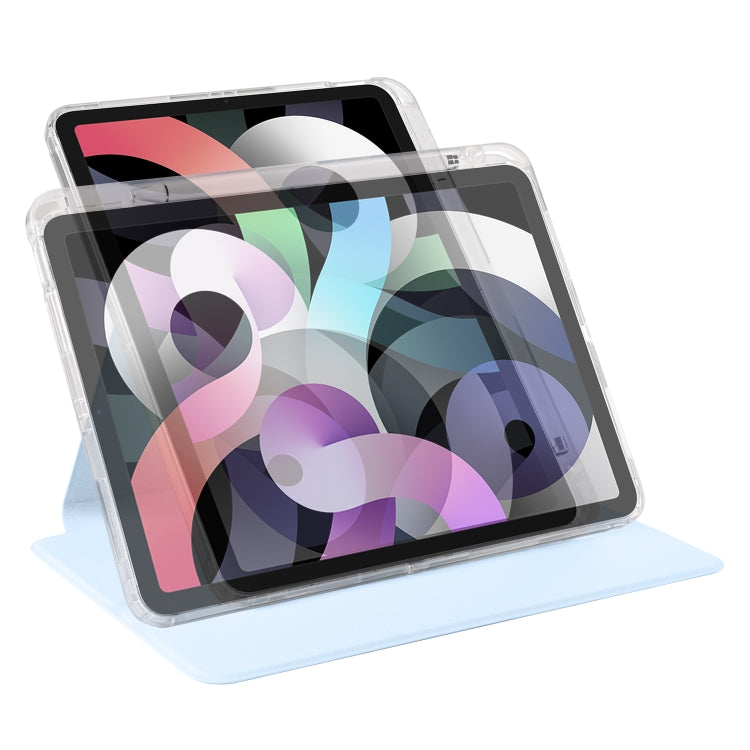 For iPad Pro 11 2022 / Air 10.9 2022 Clear Acrylic 360 Rotation Detachable Leather Tablet Case
