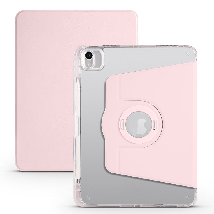 For iPad Pro 11 2022 / Air 10.9 2022 Clear Acrylic 360 Rotation Detachable Leather Tablet Case