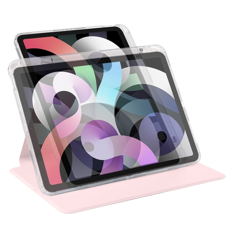 For iPad Pro 11 2022 / Air 10.9 2022 Clear Acrylic 360 Rotation Detachable Leather Tablet Case