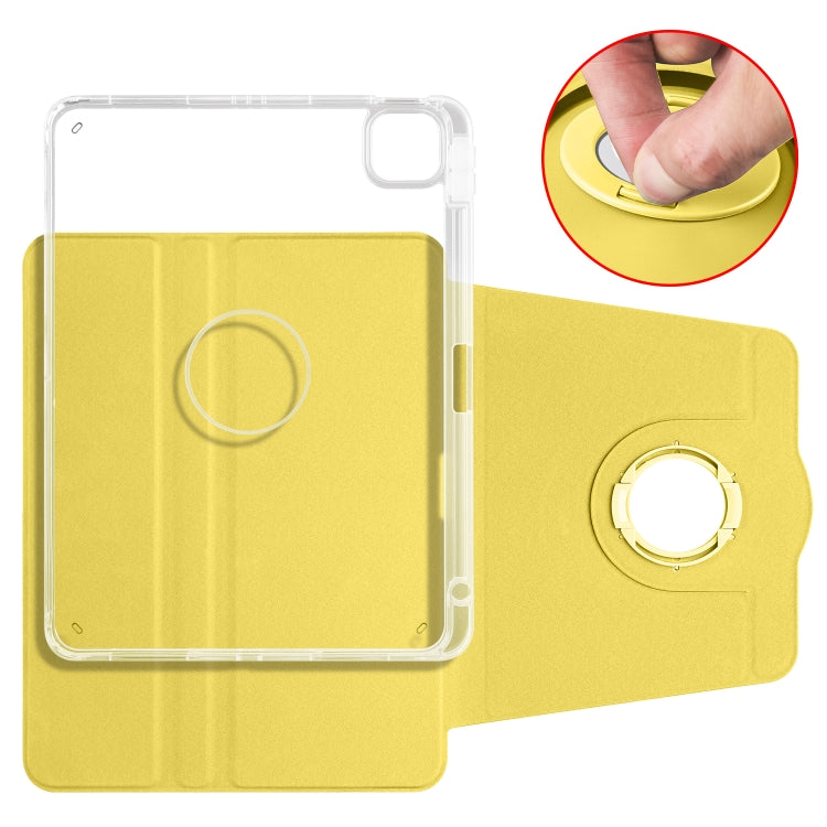 For iPad Pro 11 2022 / Air 10.9 2022 Clear Acrylic 360 Rotation Detachable Leather Tablet Case