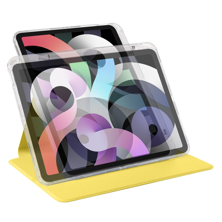 For iPad Pro 11 2022 / Air 10.9 2022 Clear Acrylic 360 Rotation Detachable Leather Tablet Case