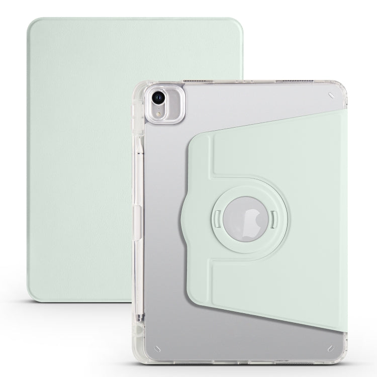 For iPad Pro 11 2022 / Air 10.9 2022 Clear Acrylic 360 Rotation Detachable Leather Tablet Case