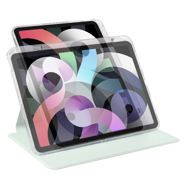 For iPad Pro 11 2022 / Air 10.9 2022 Clear Acrylic 360 Rotation Detachable Leather Tablet Case