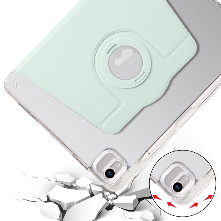 For iPad Pro 11 2022 / Air 10.9 2022 Clear Acrylic 360 Rotation Detachable Leather Tablet Case