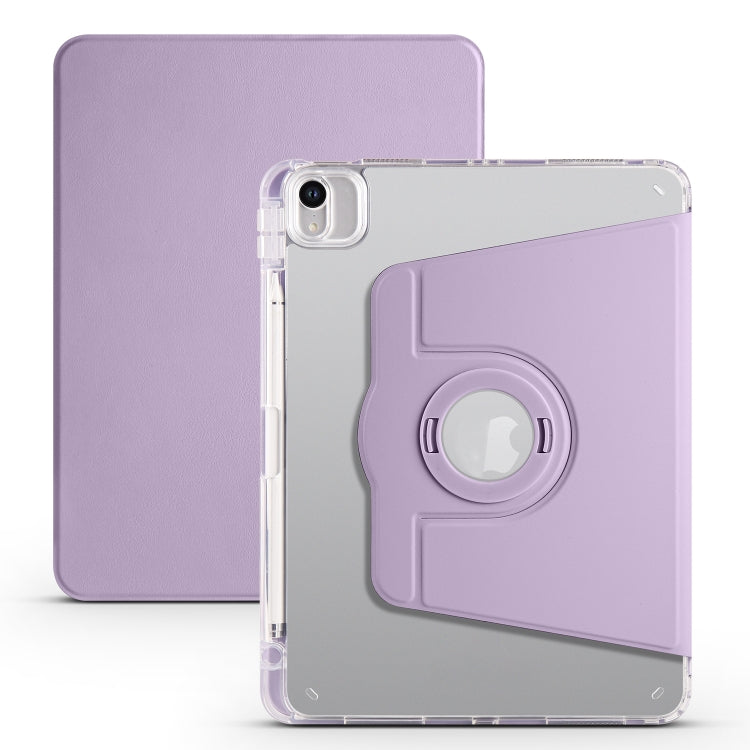 For iPad Pro 11 2022 / Air 10.9 2022 Clear Acrylic 360 Rotation Detachable Leather Tablet Case