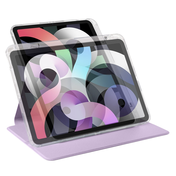 For iPad Pro 11 2022 / Air 10.9 2022 Clear Acrylic 360 Rotation Detachable Leather Tablet Case