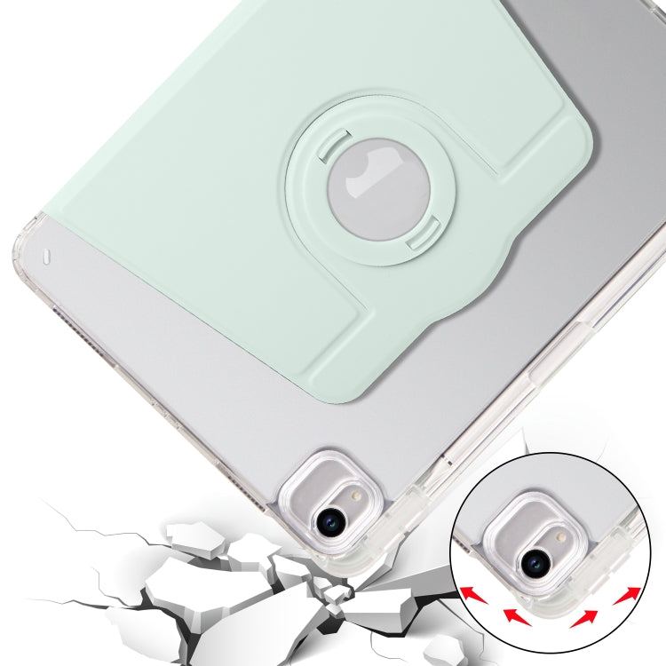 For iPad Air 11 2026 / 2025 / 2024 Clear Acrylic 360 Rotation Detachable Leather Tablet Case