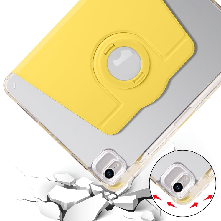 For iPad Pro 11 2025 / 2024 Clear Acrylic 360 Rotation Detachable Leather Tablet Case
