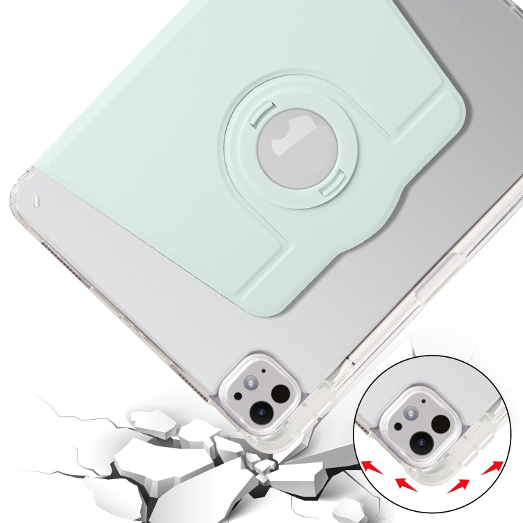 For iPad Pro 13 2025 / 2024 Clear Acrylic 360 Rotation Detachable Leather Tablet Case