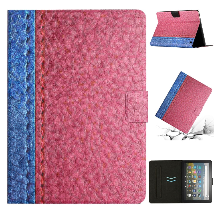 For Amazon Kindle Fire Max 11 Solid Color Stitching Smart Leather Tablet Case