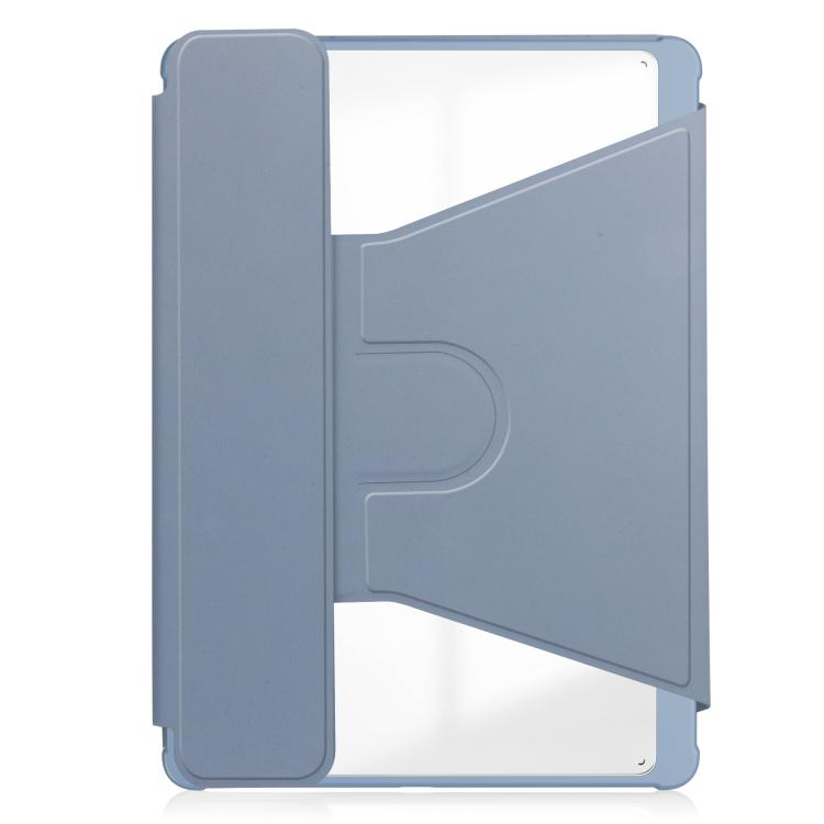 For Samsung Galaxy Tab A11+ 360 Rotation Transparent Smart Leather Case with Keyboard