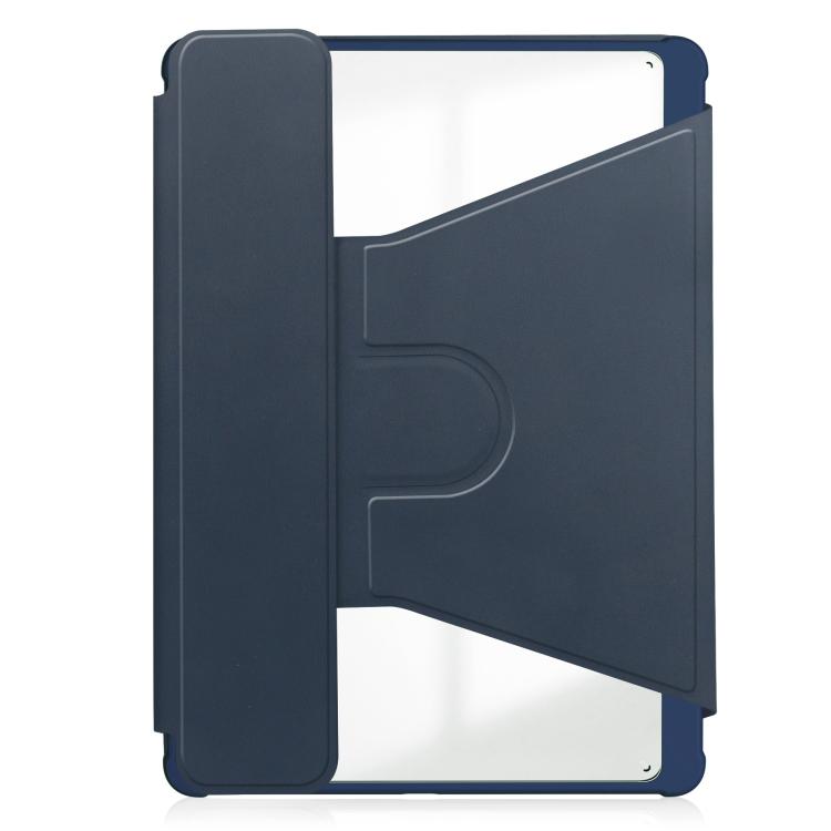 For Samsung Galaxy Tab A11+ 360 Rotation Transparent Smart Leather Case with Keyboard