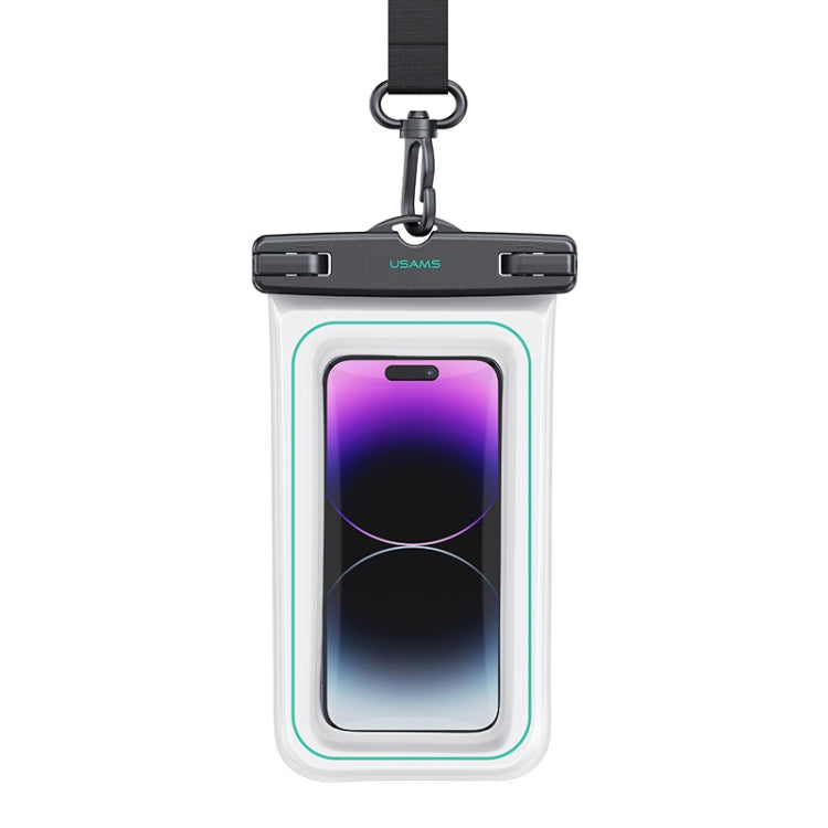 USAMS US-YD013 6.7 inch Sponge Float Transparent IP68 Waterproof Swimming Cell Phone Bag