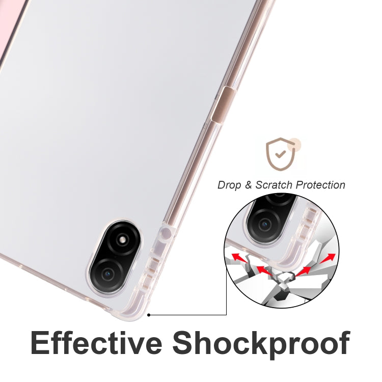 For Honor Pad V8 Pro 3-folding Transparent TPU Smart Leather Tablet Case