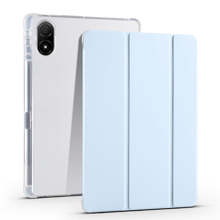 For Honor Pad V8 Pro 3-folding Transparent TPU Smart Leather Tablet Case