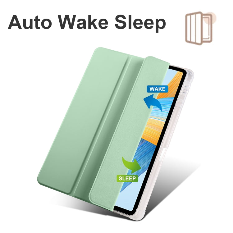 For Honor Pad V8 Pro 3-folding Transparent TPU Smart Leather Tablet Case