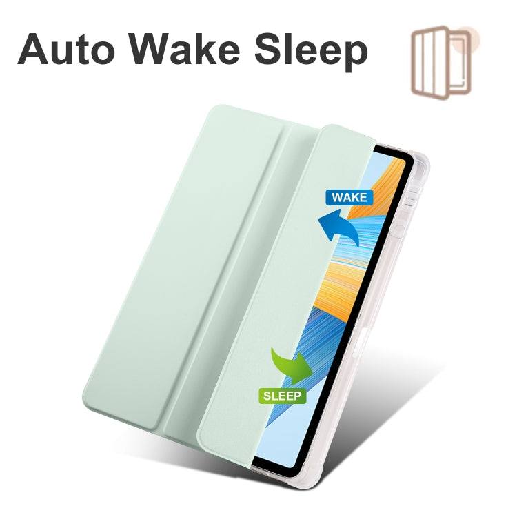 For Honor Pad V8 Pro 3-folding Transparent TPU Smart Leather Tablet Case