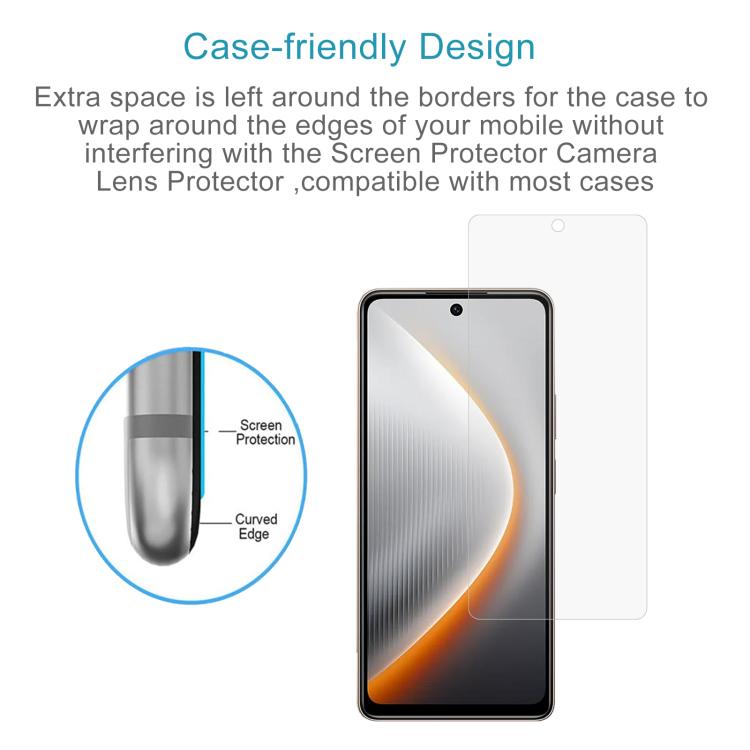 For Tecno Pova 7 4G 50pcs 0.26mm 9H 2.5D Tempered Glass Film