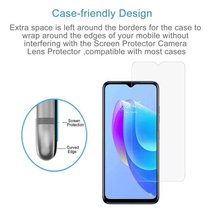 For Tecno Pop 10C 4G 50pcs 0.26mm 9H 2.5D Tempered Glass Film