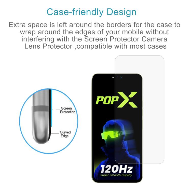 For Tecno Pop X 4G 50pcs 0.26mm 9H 2.5D Tempered Glass Film
