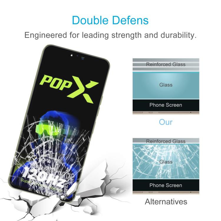 For Tecno Pop X 4G 50pcs 0.26mm 9H 2.5D Tempered Glass Film