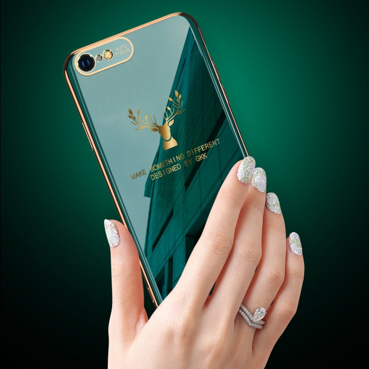 For iPhone 6 Plus GKK PC + Solid Color Plating Protective Case