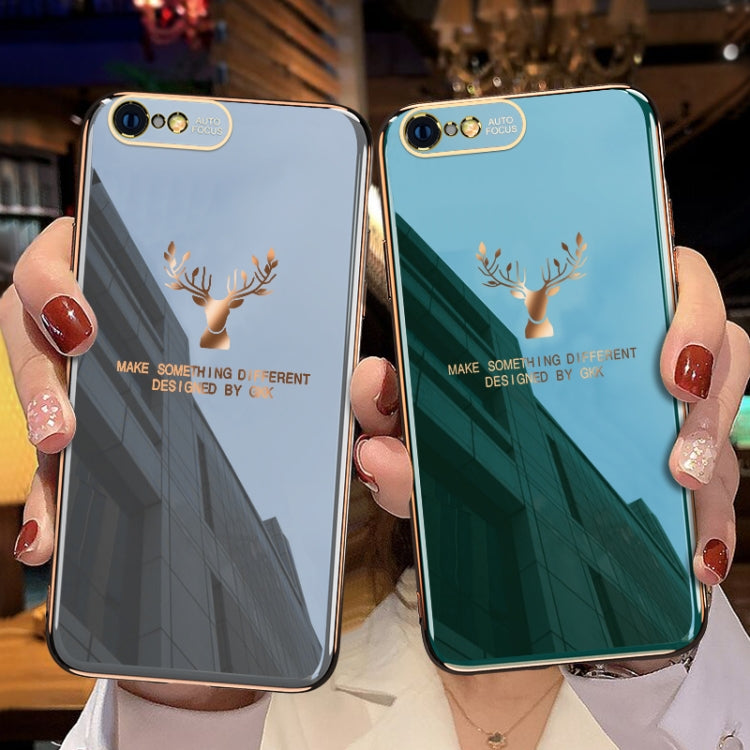 For iPhone 6 Plus GKK PC + Solid Color Plating Protective Case