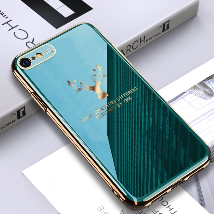 For iPhone SE 2022 / SE 2020 / 8 / 7 GKK PC + Solid Color Plating Protective Case